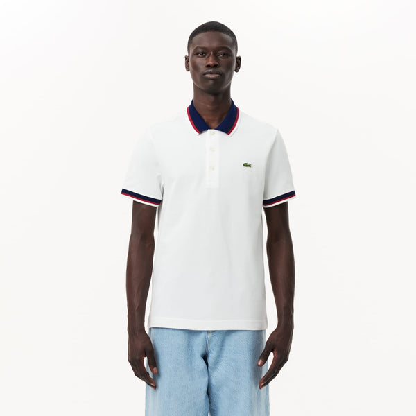 Polo Regular Fit em Mini Piqué Stretch